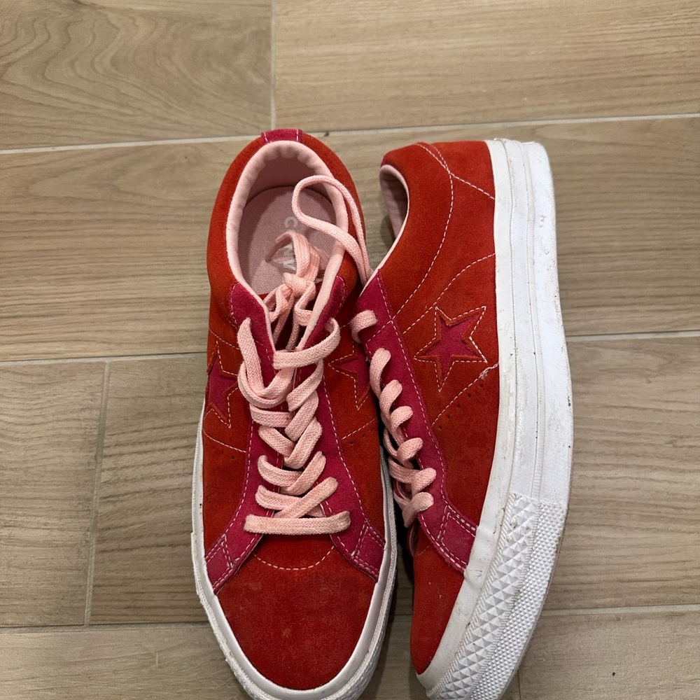 Converse Red and Pink Women's Sneakers